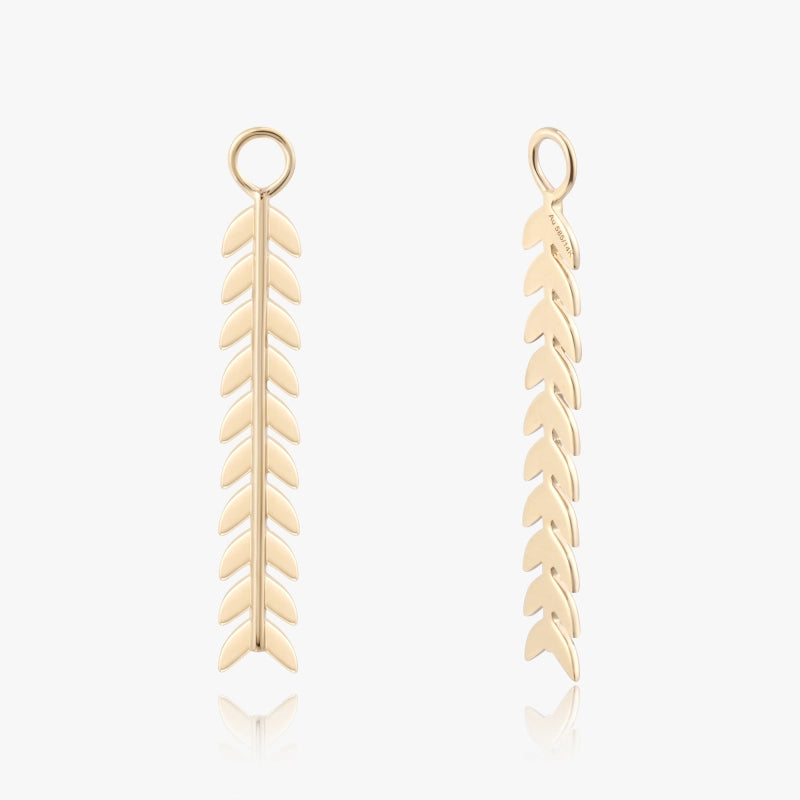 Kahlani 14KY Solid Gold Bone Earring Charms - YE-UX