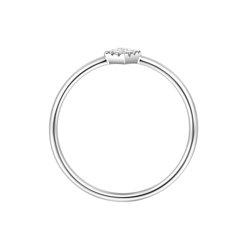 Rhombus 14KW Solid Gold Diamond Ring - YE-UX