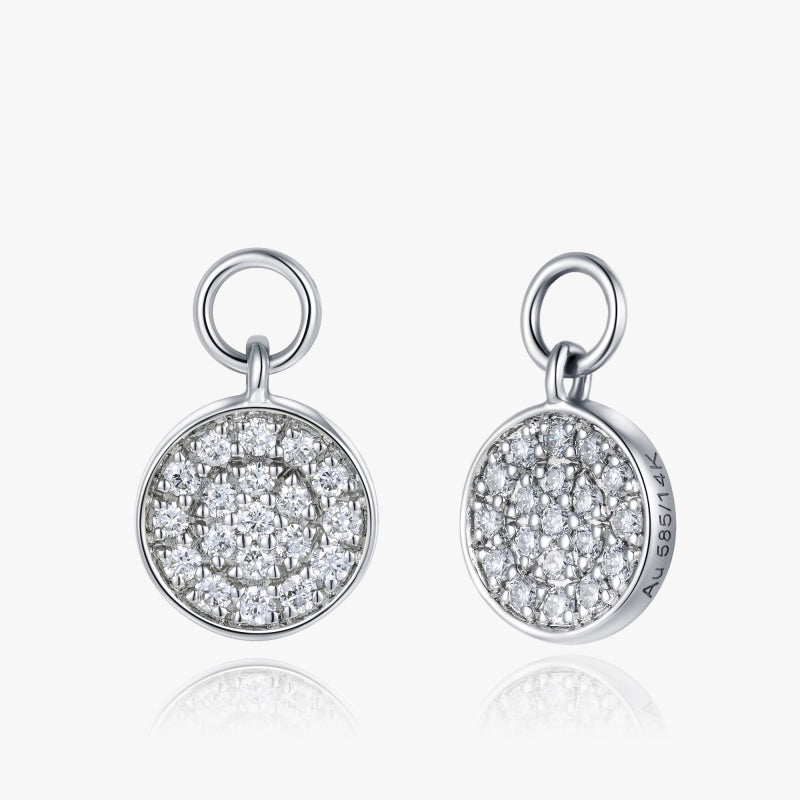 Ayah 14K Solid Gold Diamond Earring Charms - YE-UX