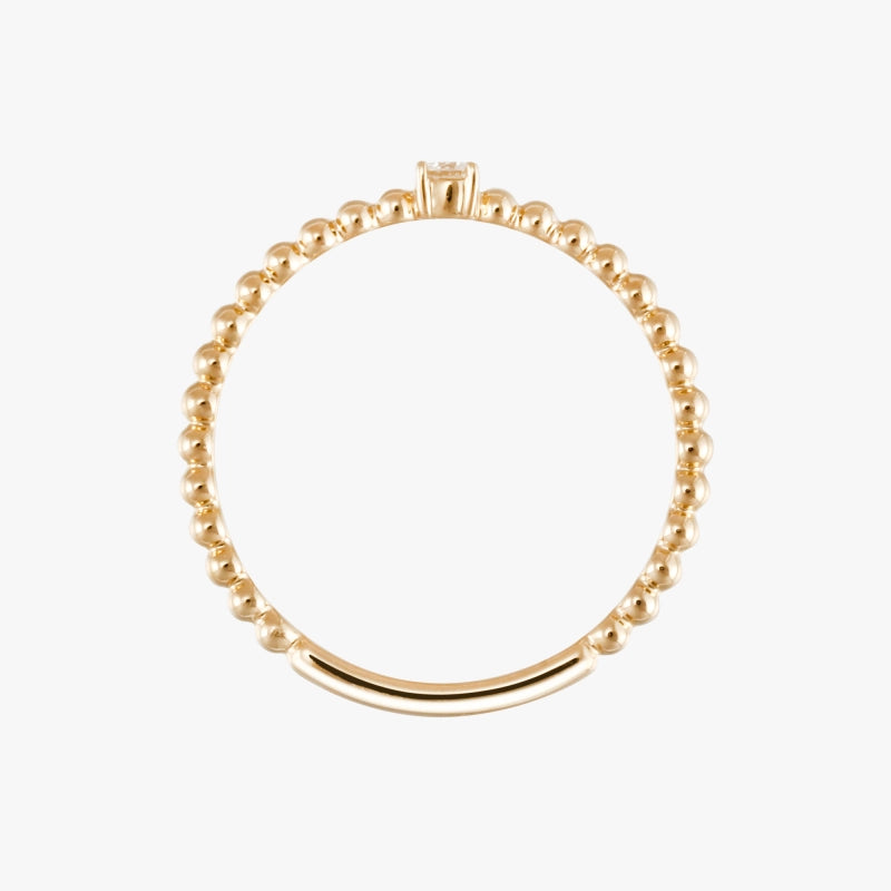 Aurelie 14K Solid Gold Solitaire Diamond Ring - YE-UX