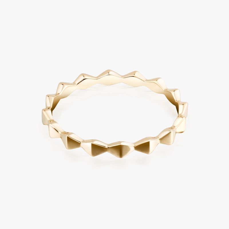 Gemma 14K Solid Gold Rhombus Ring - YE-UX