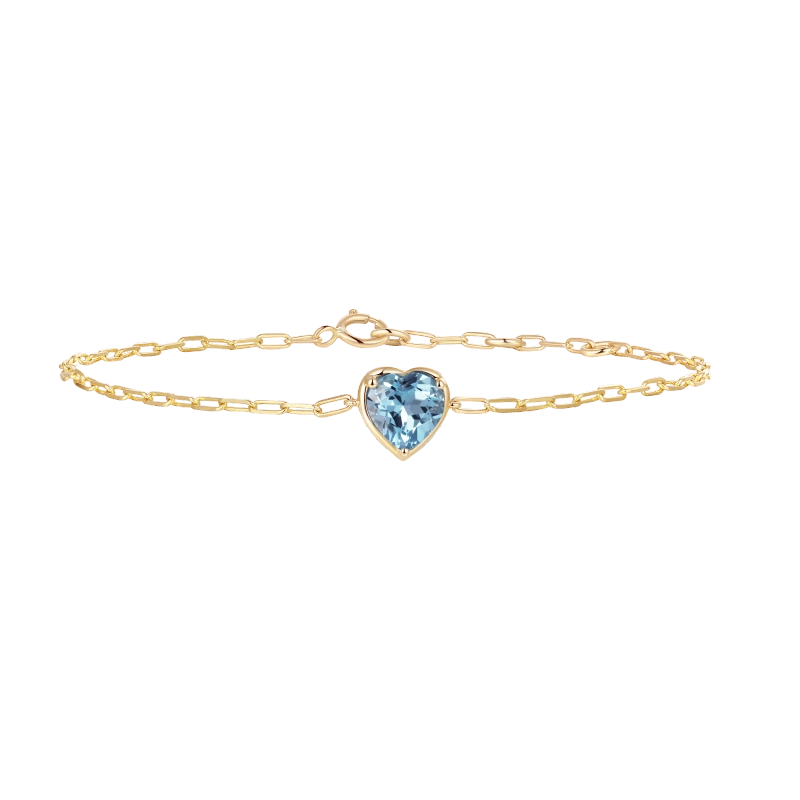 Shay 14K Solid Gold Blue Topaz Bracelet - YE-UX