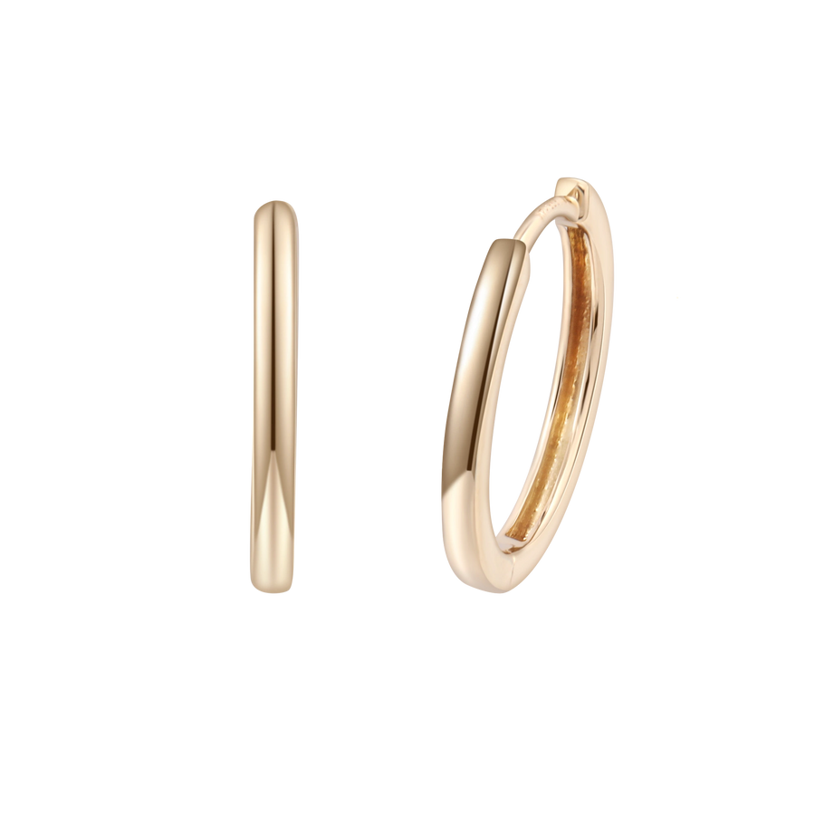 Amelia 14K Yellow gold Huggie Hoops 12 mm - YE-UX