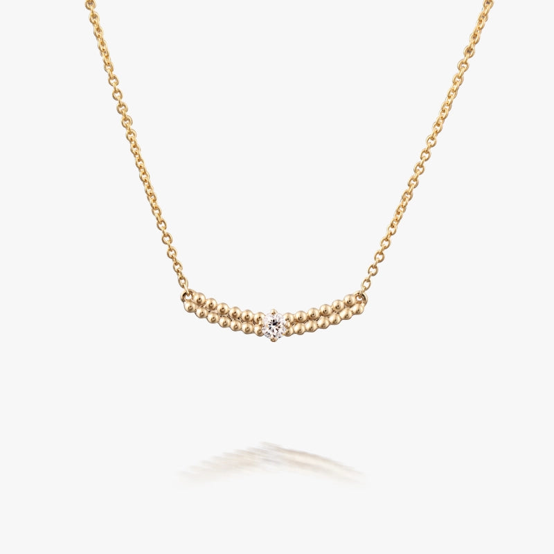 Daniela 14K Solid Gold Diamond Necklace - YE-UX