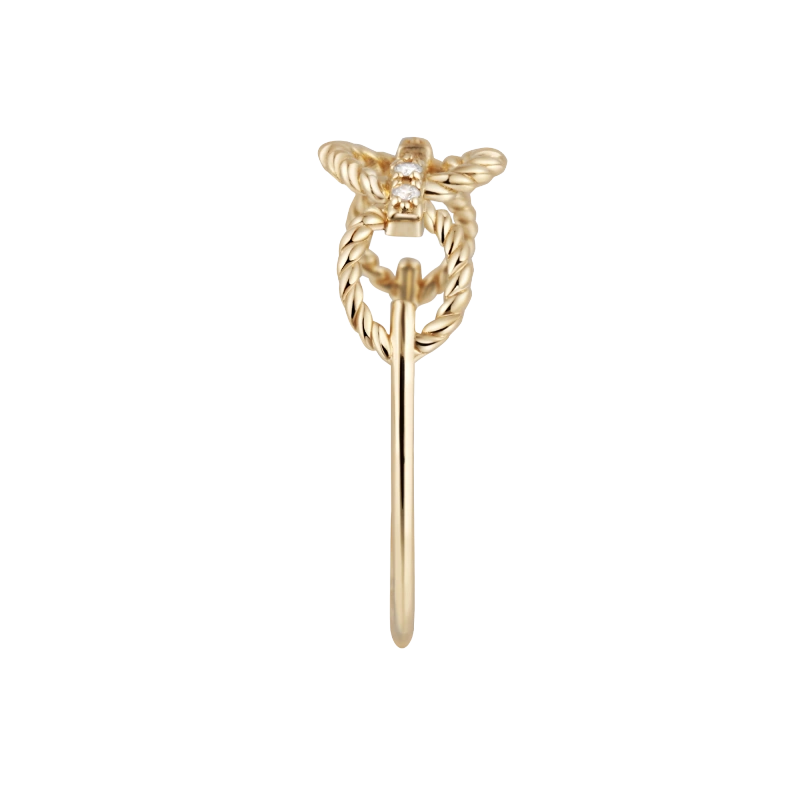 Sasha 14K Solid Gold Triple Hoop Ring - YE-UX
