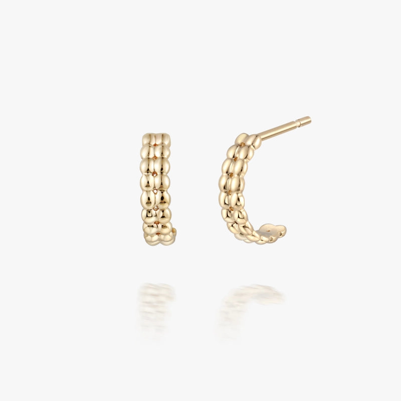 Serena 14K Solid Gold Huggie Earring - YE-UX