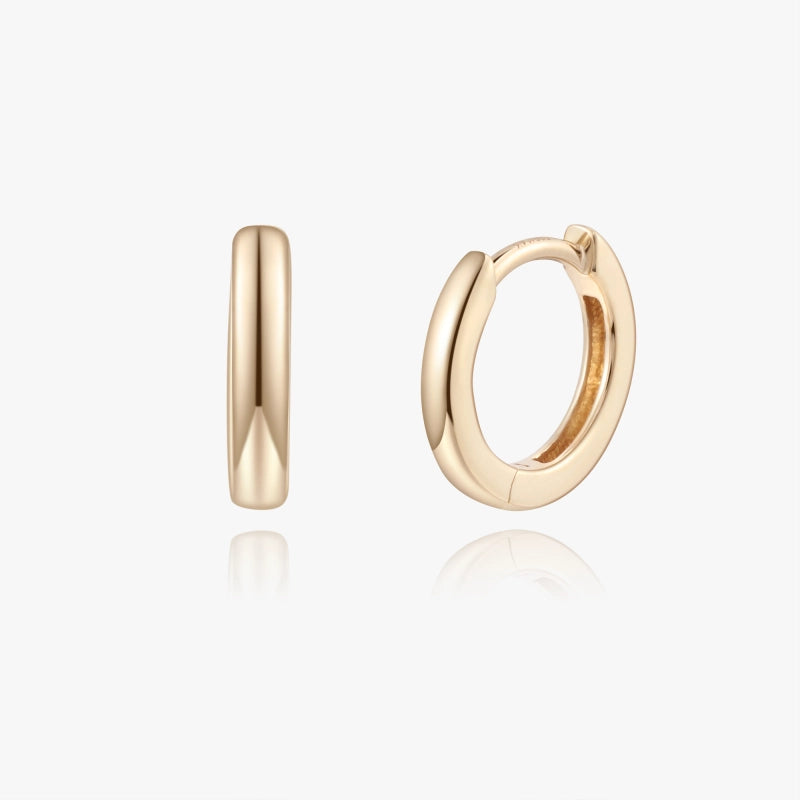 Amelia 14K Yellow gold Huggie Hoops 8 mm - YE-UX