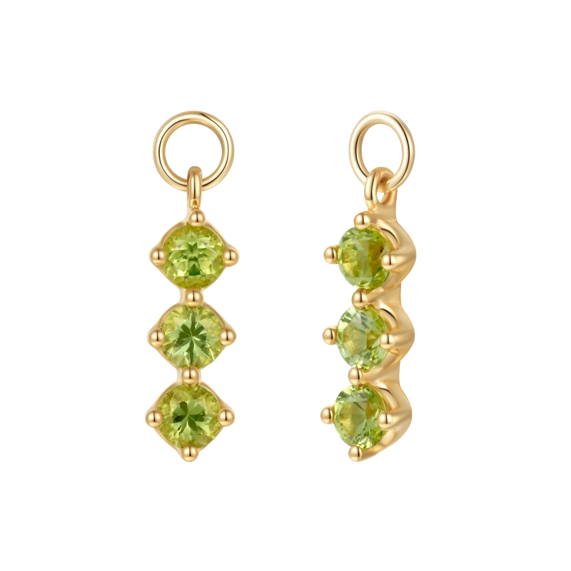 Paloma 14K Solid Gold Gemstone Earring Charms - YE-UX