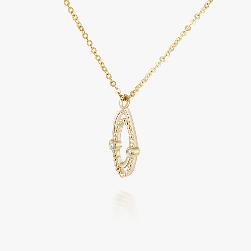 Noa 14K Solid Gold Universe Diamond Necklace - YE-UX