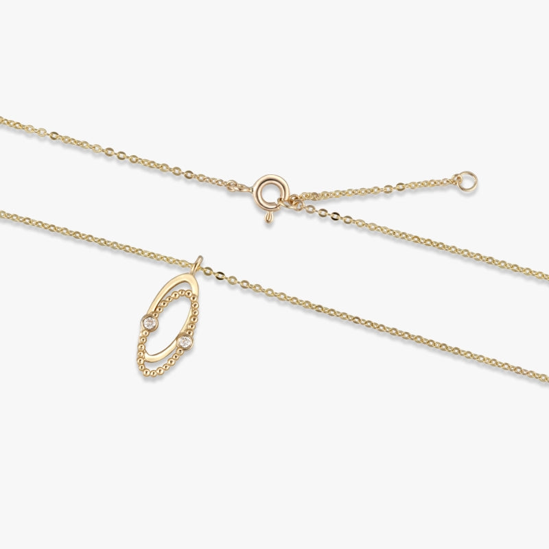 Noa 14K Solid Gold Universe Diamond Necklace - YE-UX