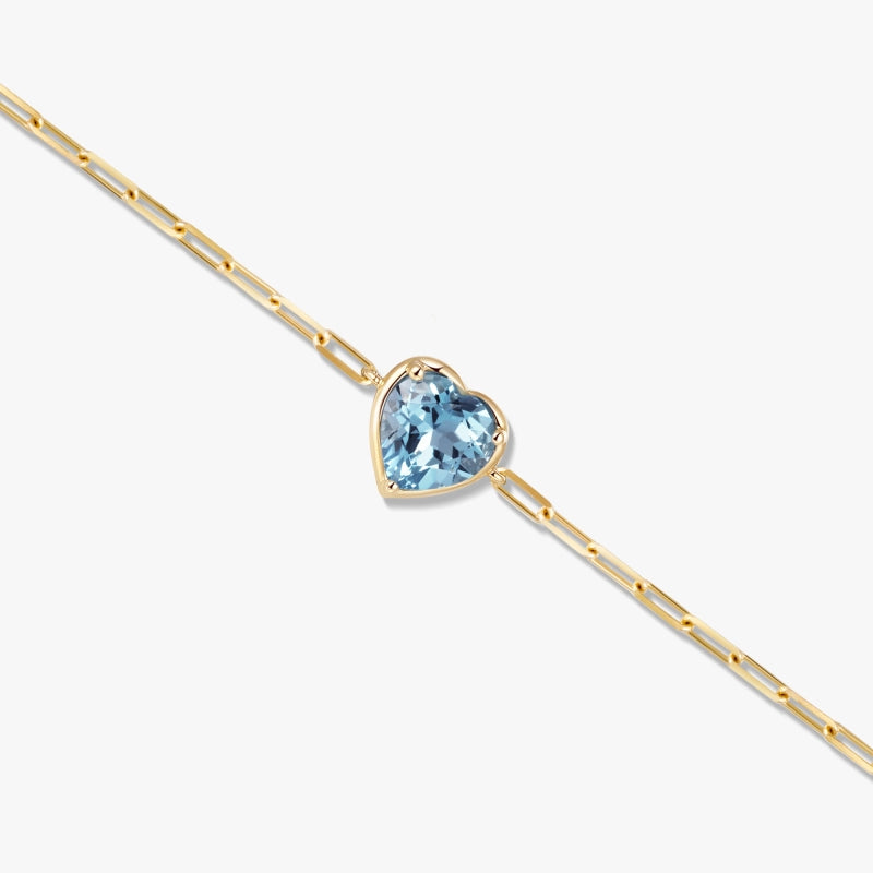 Shay 14K Solid Gold Blue Topaz Bracelet - YE-UX