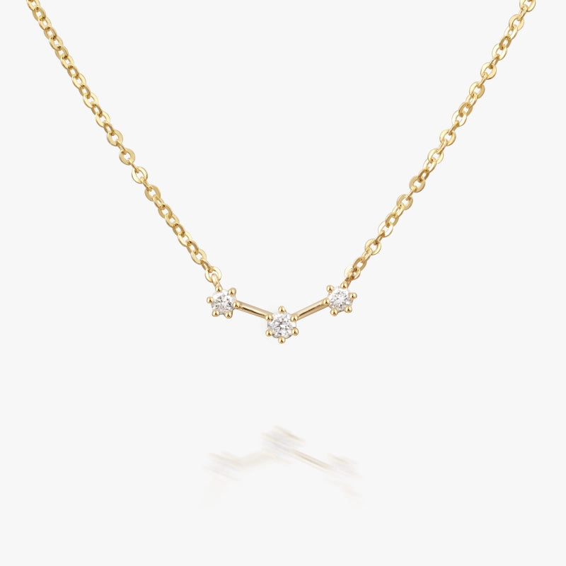 Brooke 14K Solid Gold Diamond Necklace - YE-UX