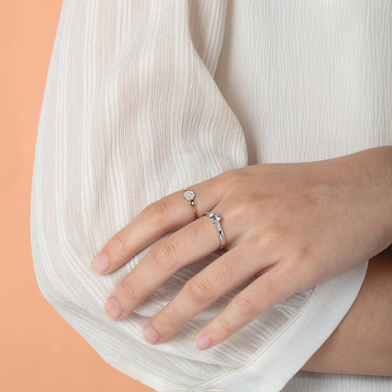 Bria 14KW Solid Gold Bridal Ring - YE-UX