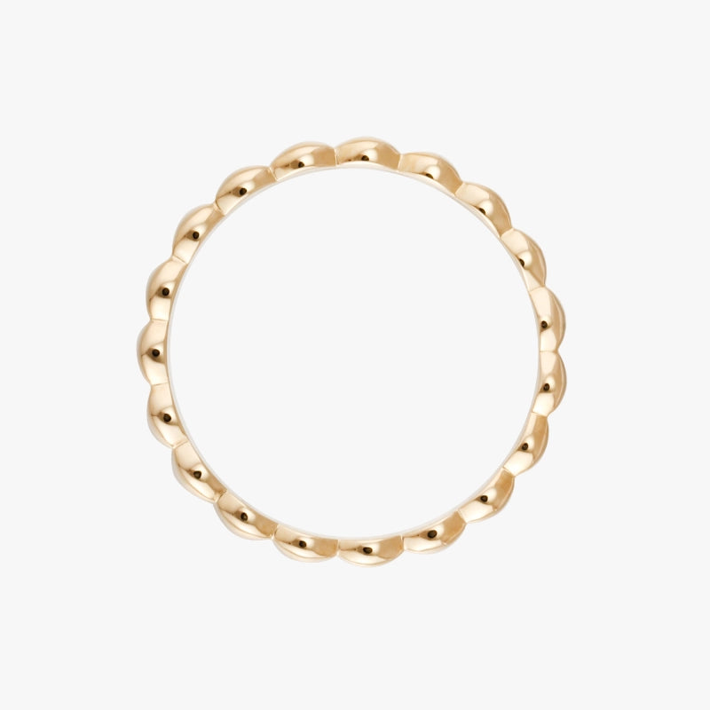 Monique 14K Solid Gold Bead Ring - YE-UX