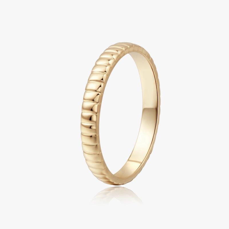 Roselyn 14K Solid Gold Band Ring - YE-UX