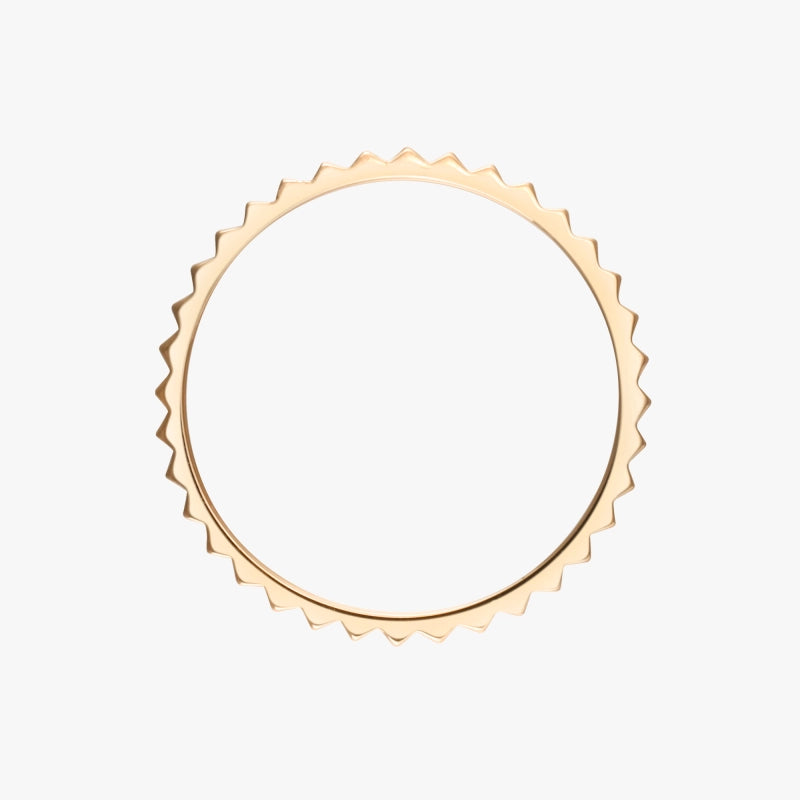 Ruthie 14K Solid Gold Cog Ring - YE-UX