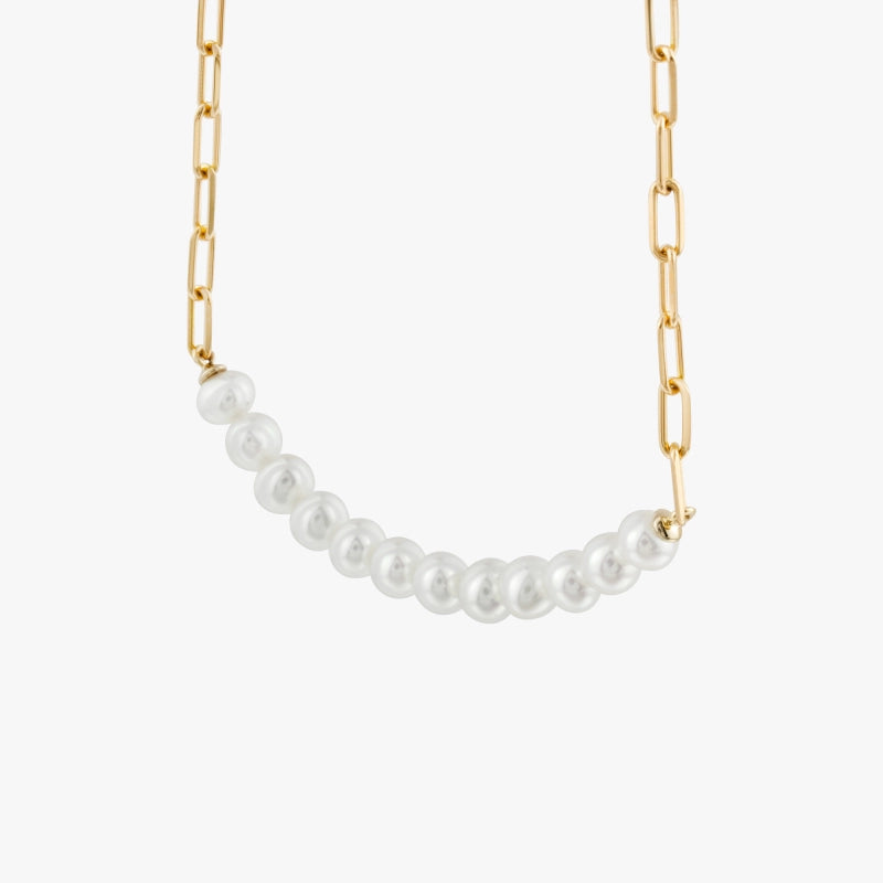 Whitney 14K Solid Gold Pearls Bracelet - YE-UX