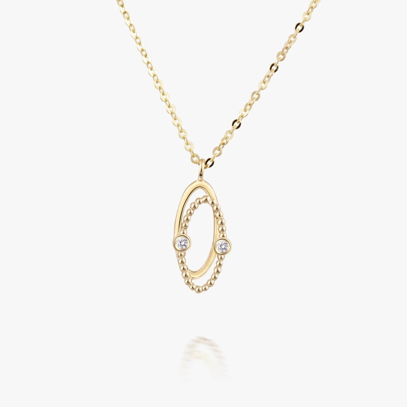 Noa 14K Solid Gold Universe Diamond Necklace - YE-UX