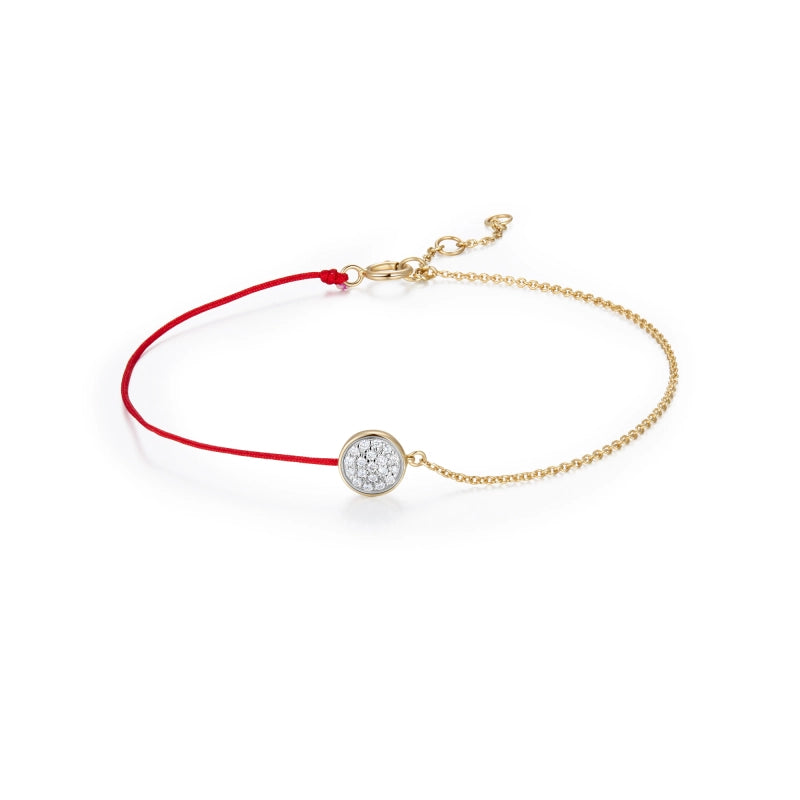 Rouge 14K Solid Gold Diamond Cord Bracelet - YE-UX