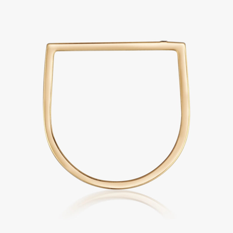 Morgan 14K Solid Gold Diamond Bar Ring - YE-UX