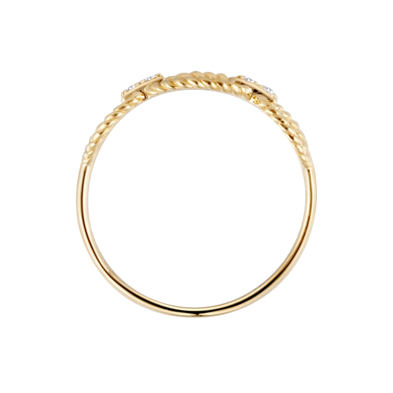 Sasha 14K Solid Gold Triple Hoop Ring - YE-UX