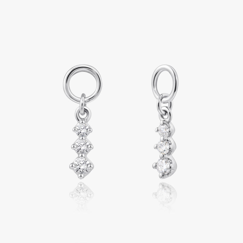 Allyson 14K Solid Gold Diamond Earring Charms - YE-UX