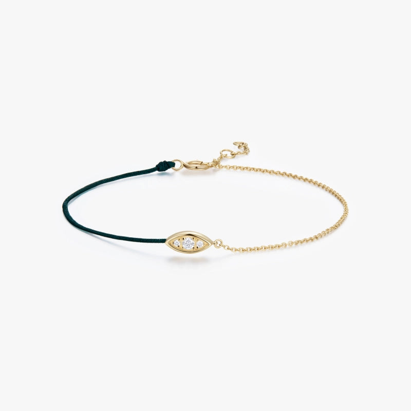 Harbour 14K Solid Gold Diamond Cord Bracelet - YE-UX