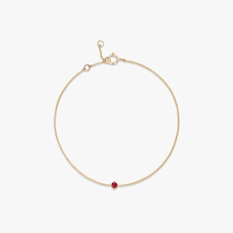Annika 14K Solid Gold Ruby Bracelet - YE-UX