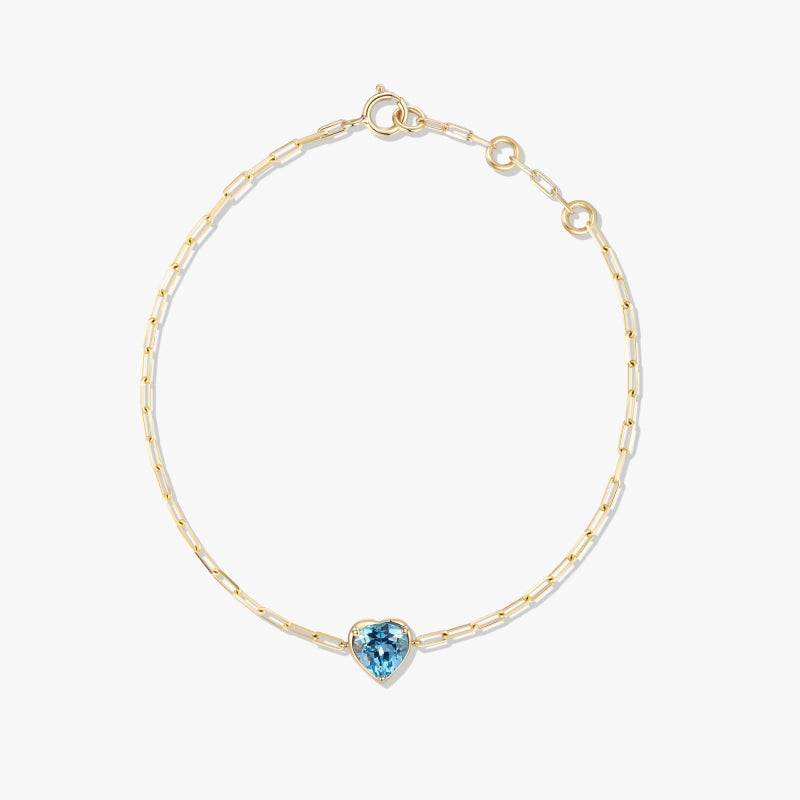 Shay 14K Solid Gold Blue Topaz Bracelet - YE-UX